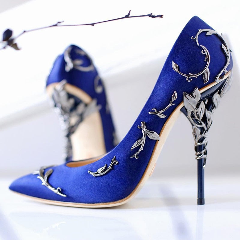 ralph and russo blue heels