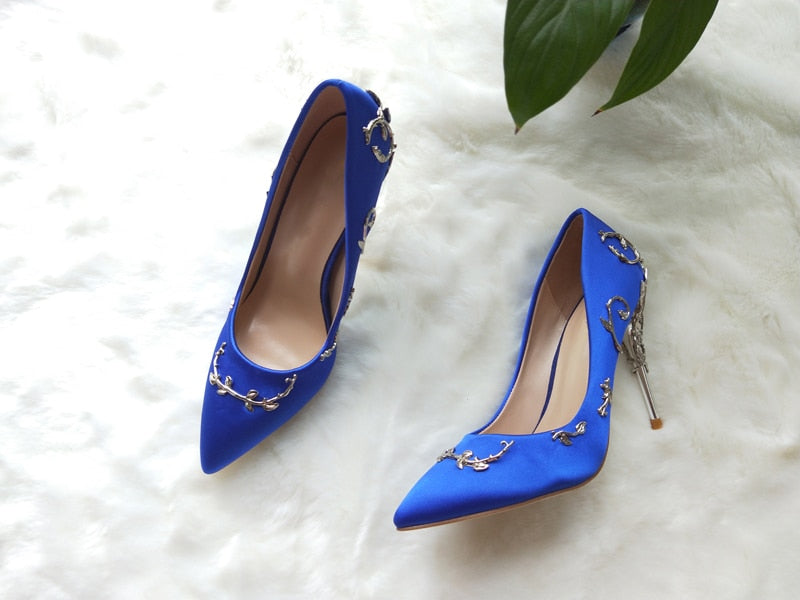 ralph and russo blue heels