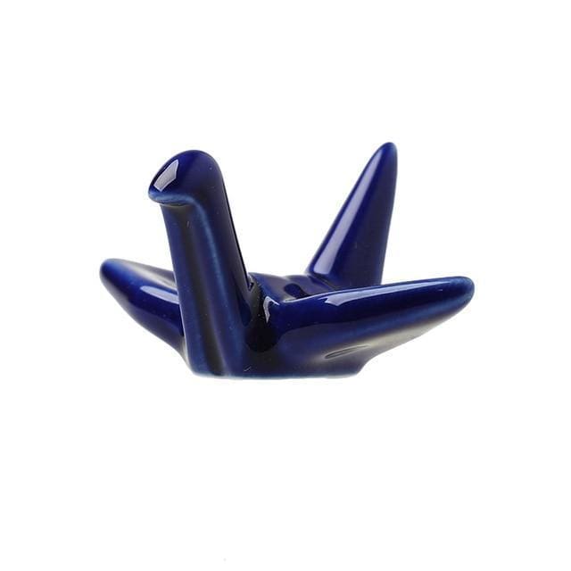 4 Chopsticks Holders Origami Blue