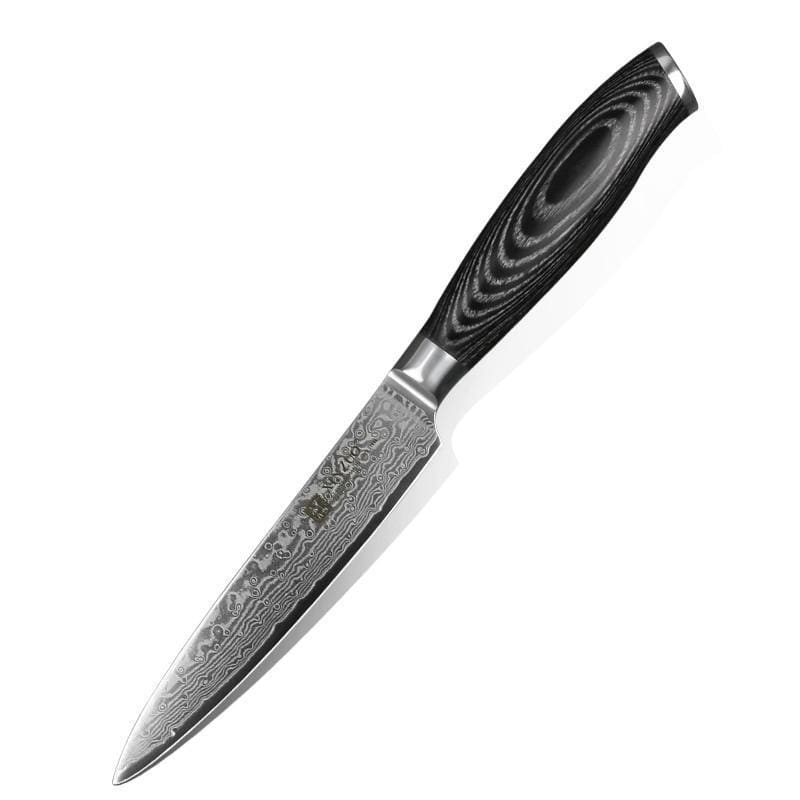  Sunnecko Paring Knife 5 Inch, Small Kitchen Knife with VG10  Damascus Steel Utility Knife with Solid Handle Fruit Knife Perfect for Cutting  Fruit and Vegetables Peeling Knife with Gift Box Petty