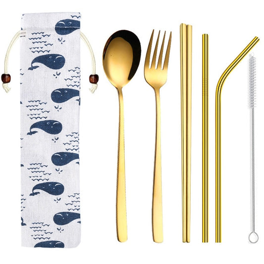 Gold Luxury Chopstick & Spoon Set - Empire Chopsticks