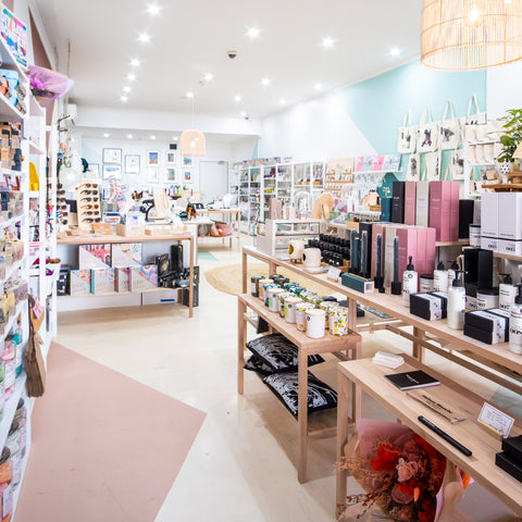 Inside of a Gift Shop located in Bondi Beach. Shop name Artisans Nest.