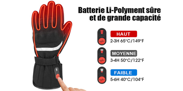 Gants moto chauffant Homologué -TitanMoto™