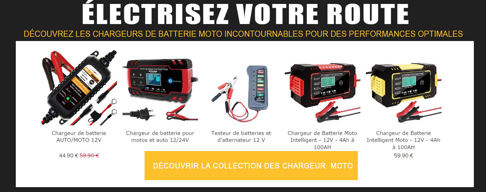 chargeur de batterie moto