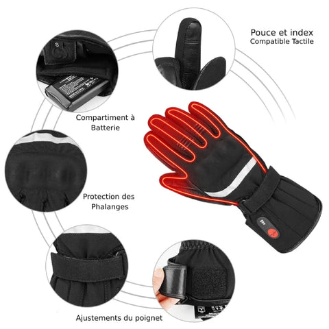 Gants de moto chauffants Homologué - XRICE  Le Pratique du Motard – LE  PRATIQUE DU MOTARD