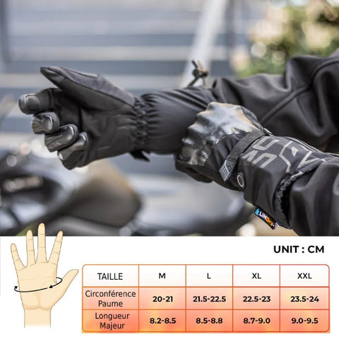 guide de taille gants chauffant