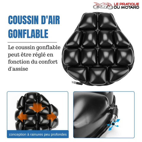 Coussin selle confort moto traveller sw motech rider gonflable