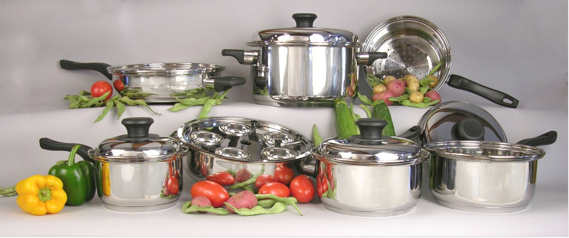 Worlds finest waterless cookware set  Cookware set stainless steel,  Cookware set, Cooking without oil