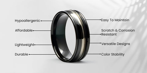 black wedding rings for men