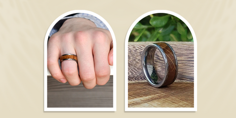 whiskey barrel Wedding band 