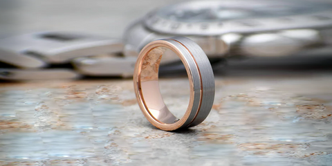 rose gold wedding band