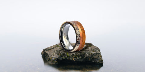 Whiskey Barrel wedding Rings