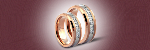 Rosegold wedding rings