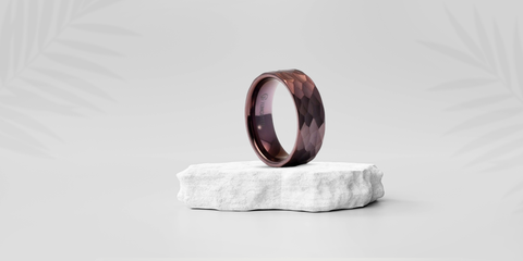 Brown Tungsten Men's Wedding Band