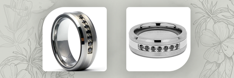 Anillos de boda de tungsteno para hombres.