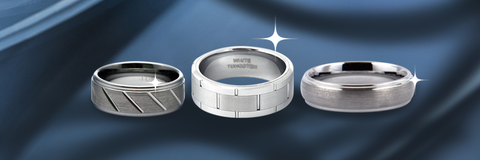 White tungsten rings