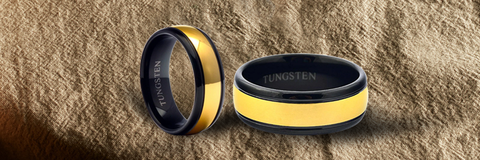 Gold Tungsten rings