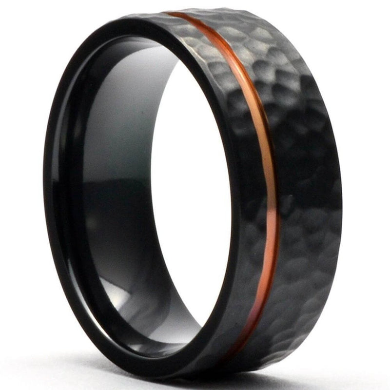 Ator Men’s Two Tone Black & Gun Metal Tungsten Wedding Band - 9 / 10mm / Black