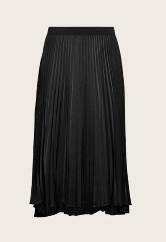 black pleated midi skirt 