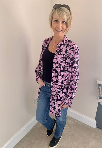 purple shirt in floral print Ireland