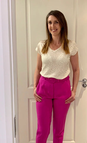 pink tailored trousers Ireland