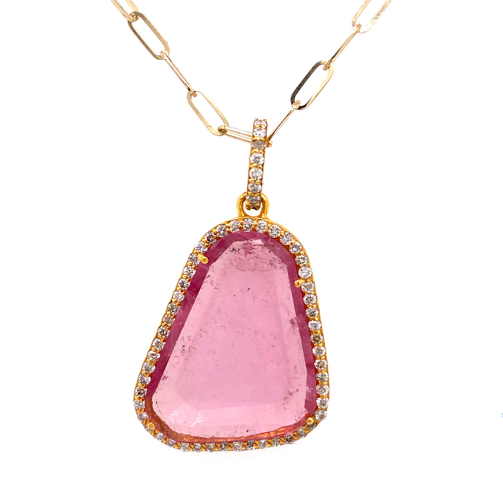 Pink Sapphire Tennis Necklace - Moondance Jewelry Gallery