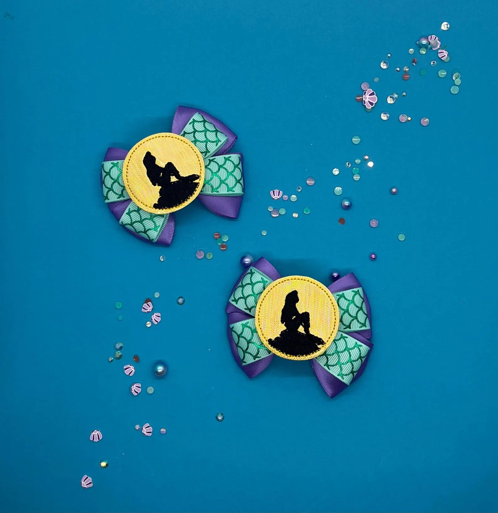 Mini Mermaid Inspired Bow