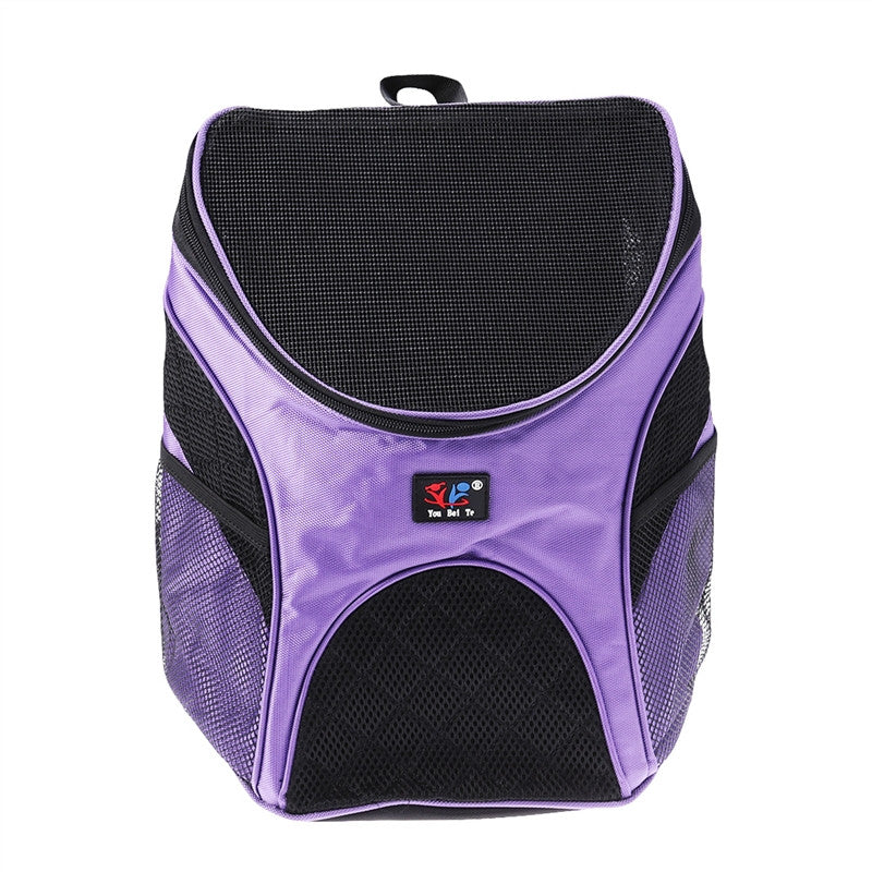 purple mesh backpack