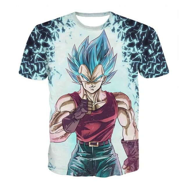 DBZ Vegeta Blue T-shirt 3D - Dragon Ball Z Merchandise