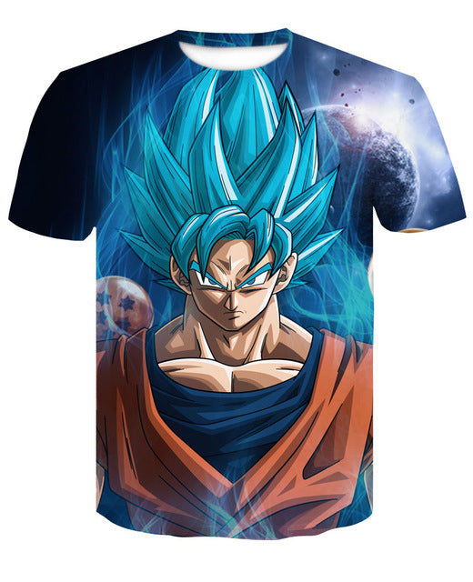 Men S 3d T Shirt Dragon Ball Z Ssj Goku Blue Dragon Ball Z Merchandise