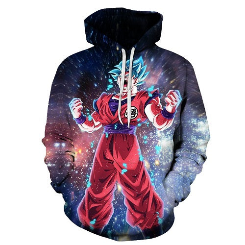 goku blue hoodie