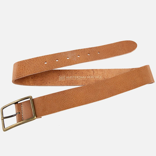 Classic brown leather belt- Amsterdam Heritage belt 40003 Dani – Label  Aware