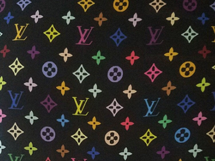 LV sheet stickers monogrammes Color Black Size 30 cm x 25cm