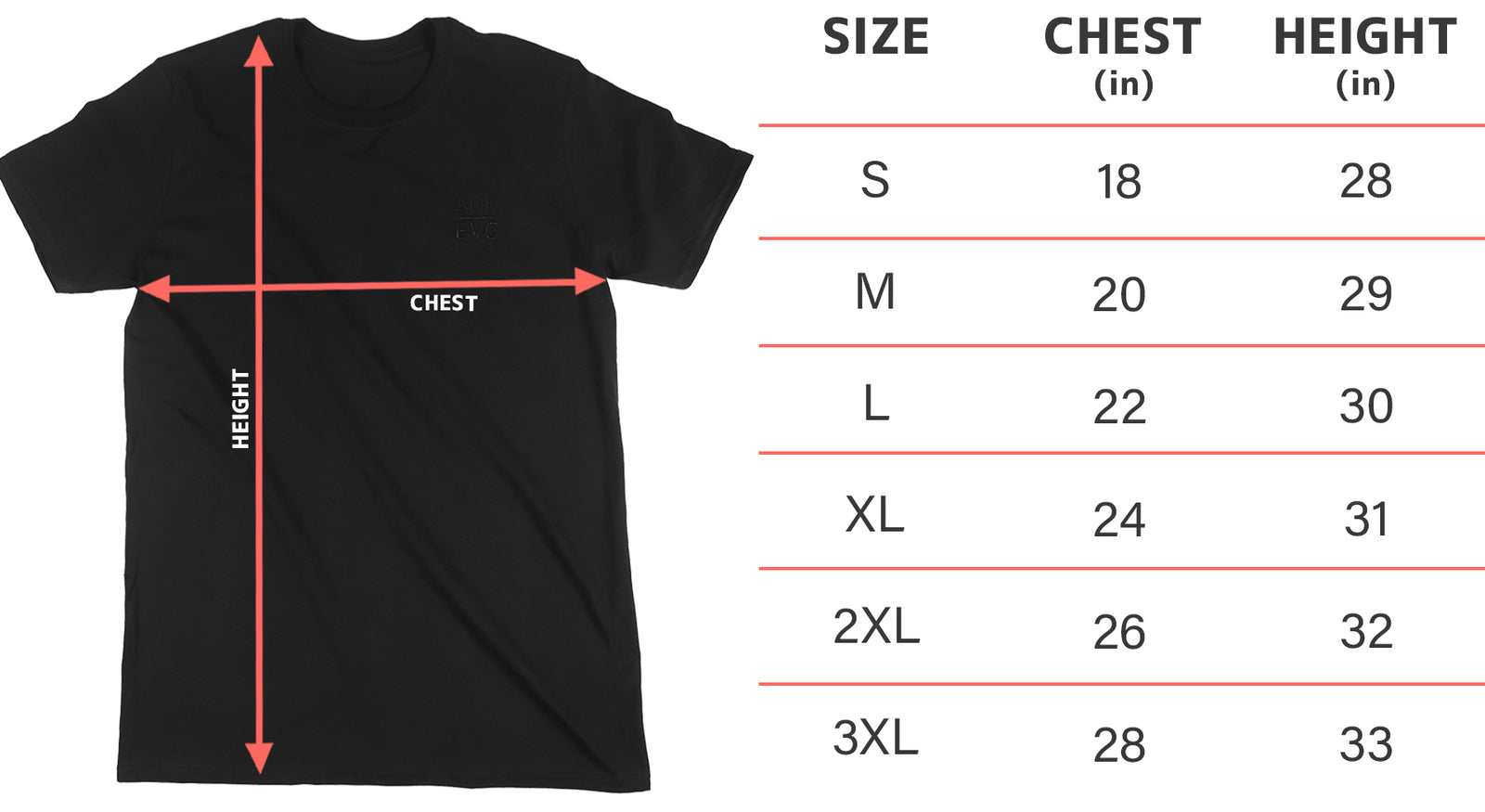 us unisex size chart