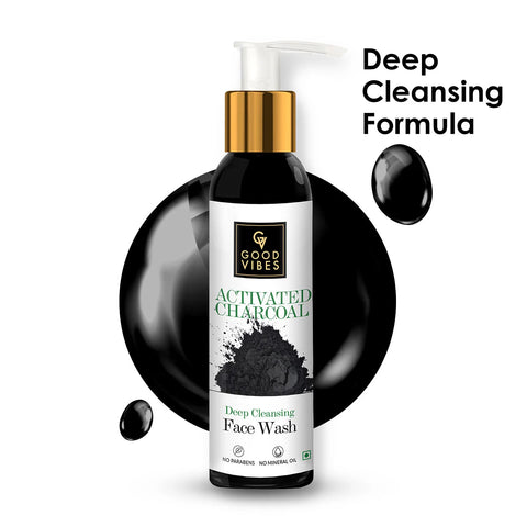 Good Vibes Activated Charcoal Deep Cleansing Face Wash
