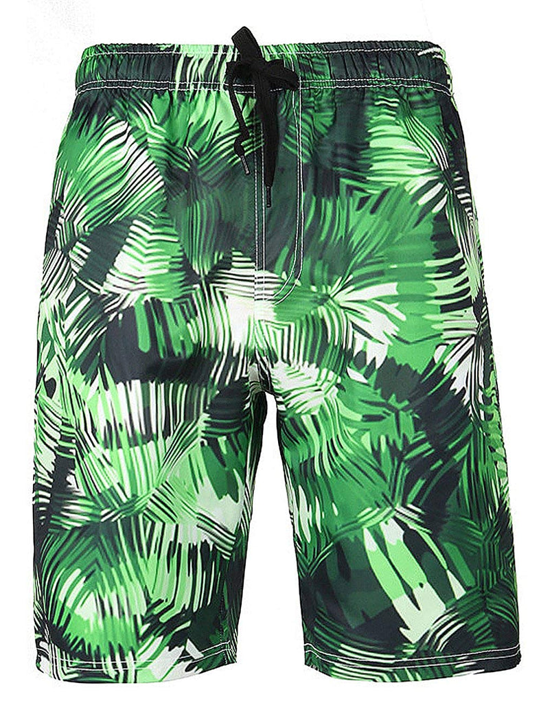 hawaiian print swim trunks