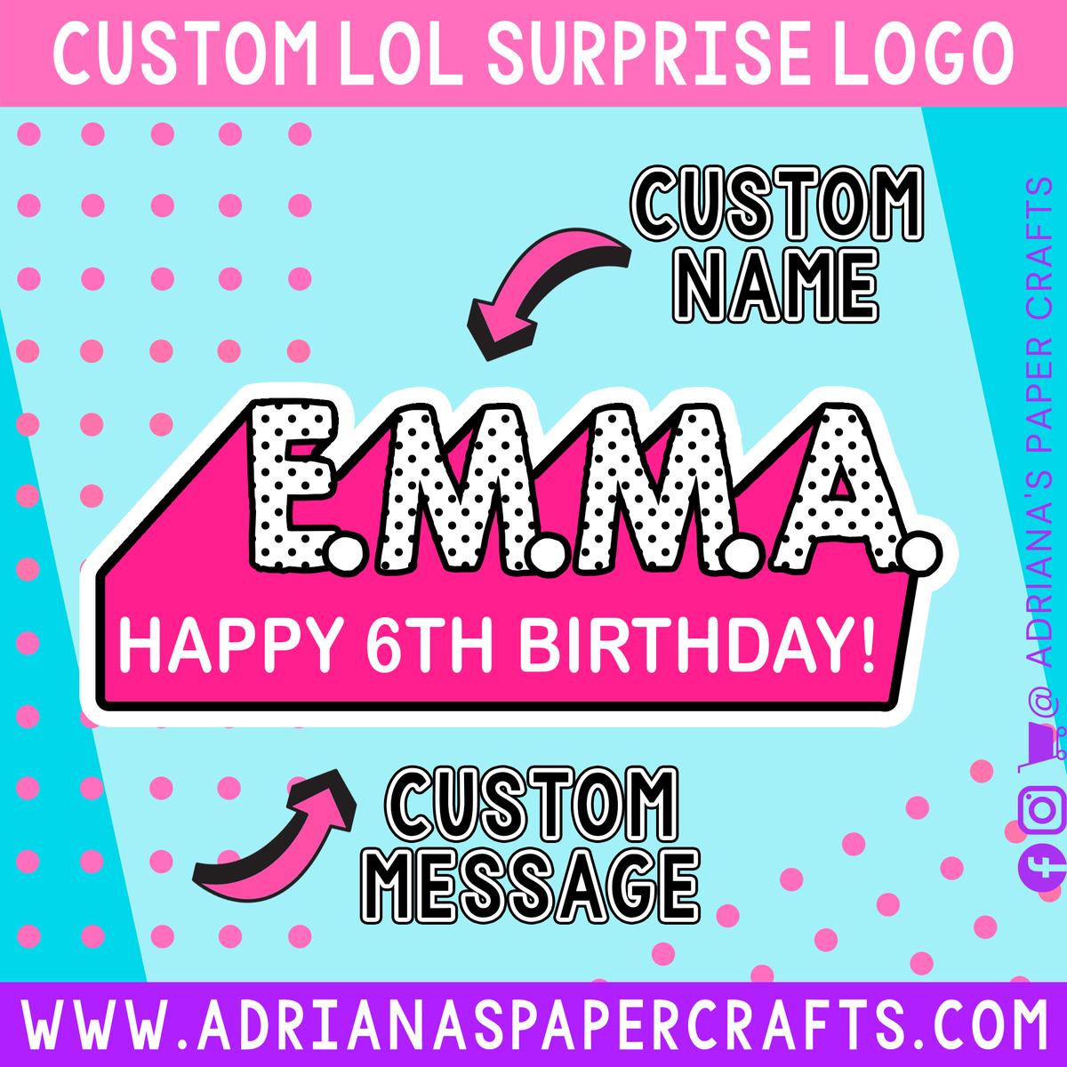 Custom LOL Surprise Dolls Logo – Adriana's Paper Crafts