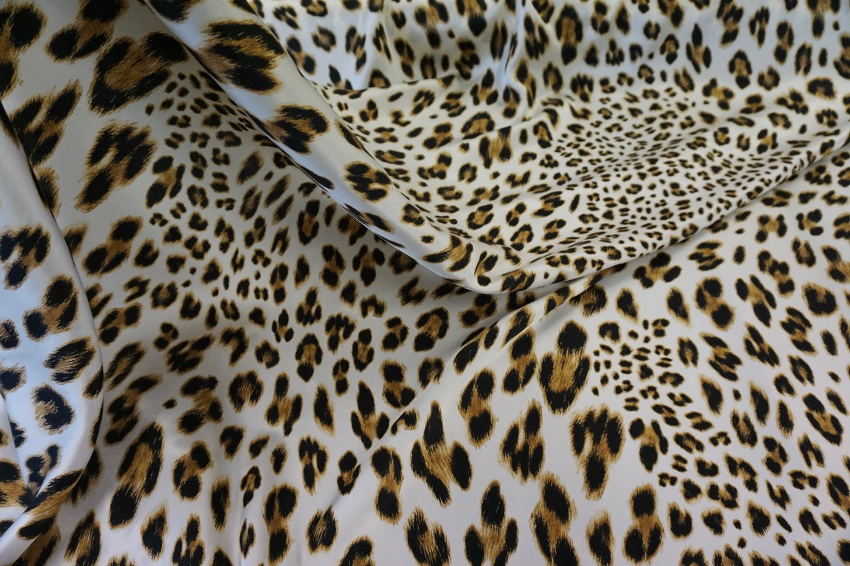 Leopard Print on Silk Satin – Fabric Muse
