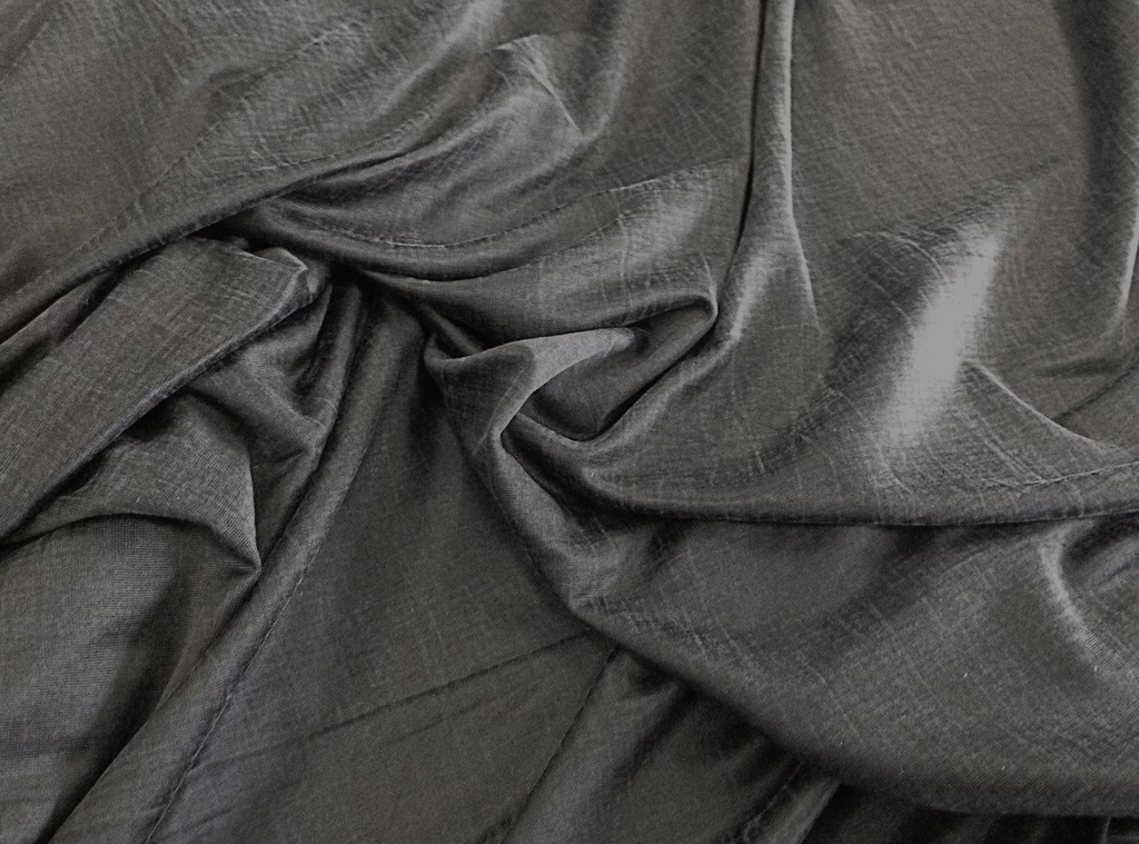 Brushed Cupro Jersey, Charcoal – Fabric Muse