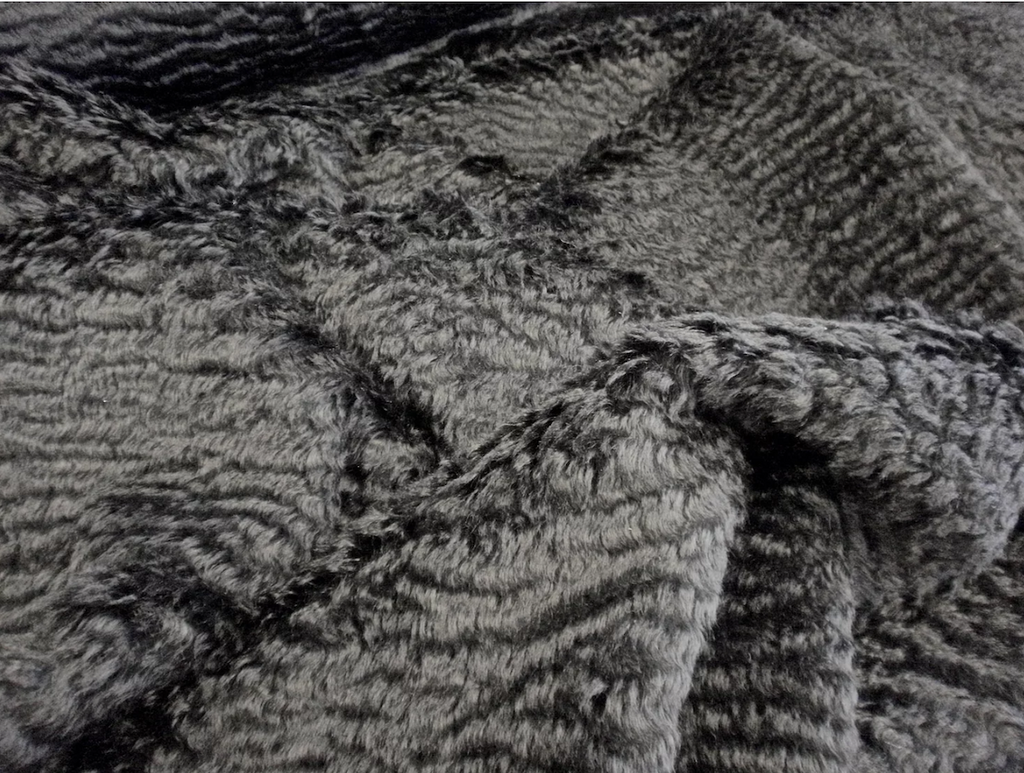 Shearling Look, Long Mohair Coating, Black – Fabric Muse
