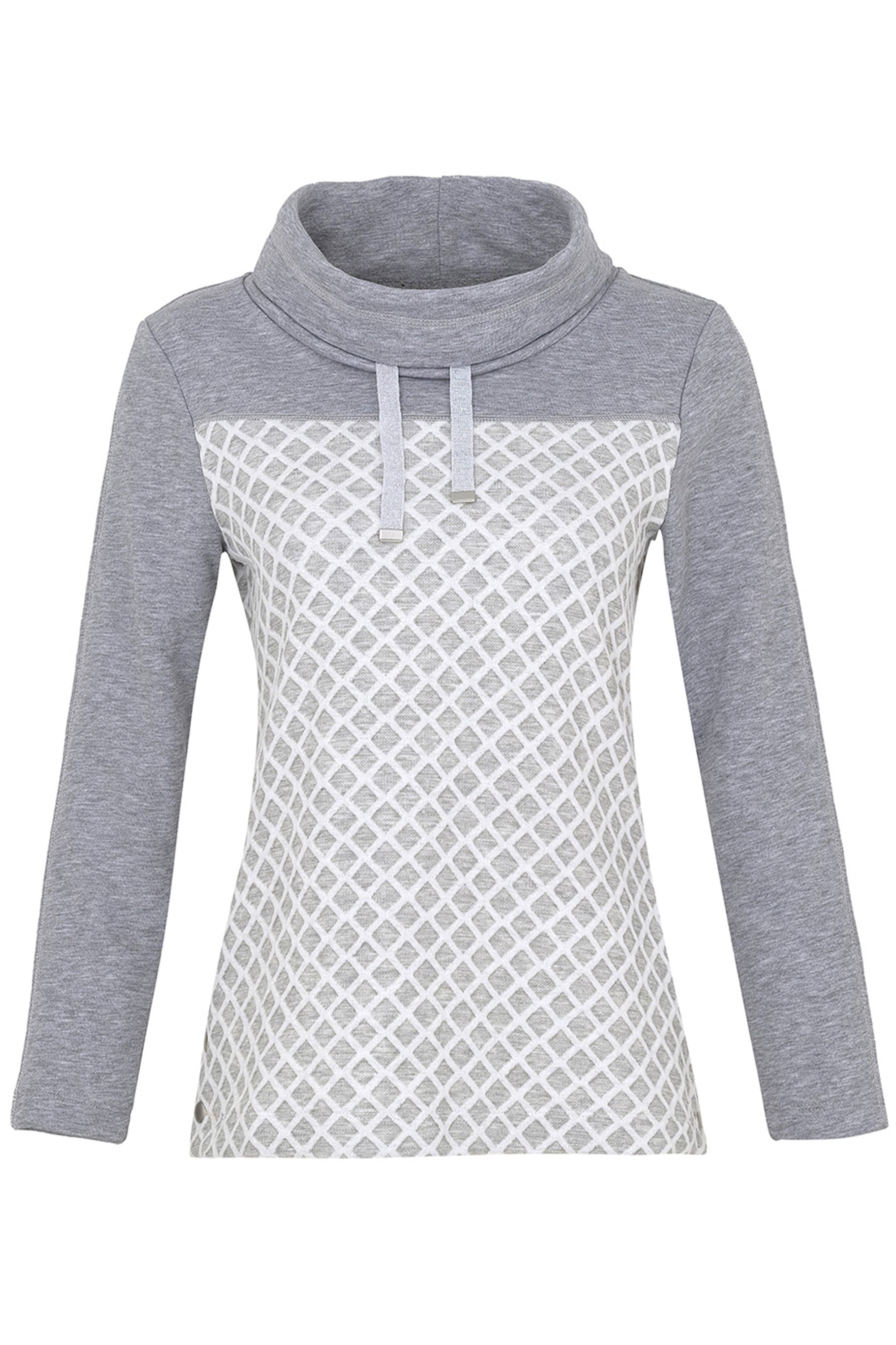 Long-Sleeve V-Neck Sweater with Drawstring at Front, Regular