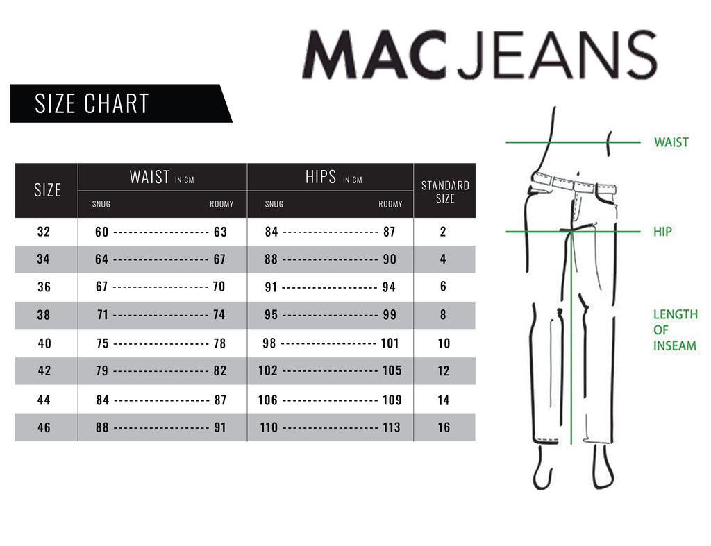 only jeans size guide
