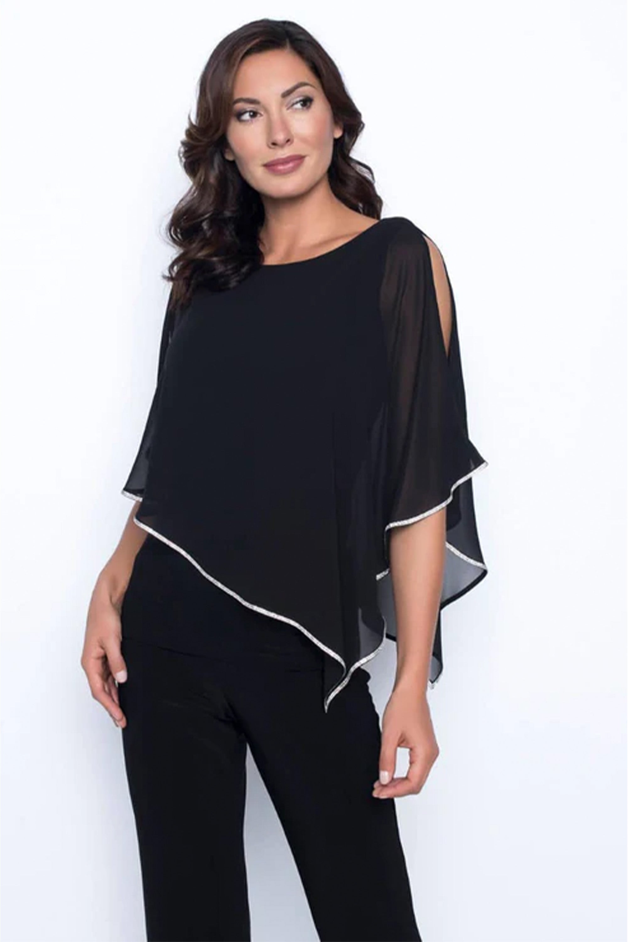 CHIFFON CAPE TOP – Aldila Boutique