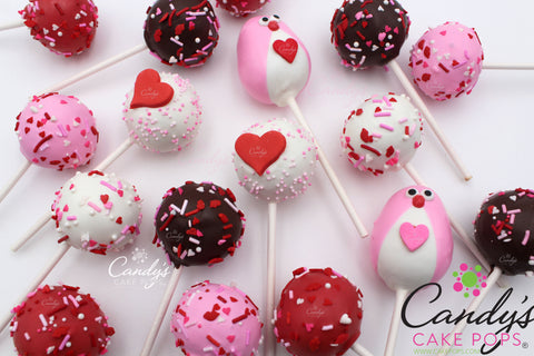 Valentine's Day Cake Pops Hearts