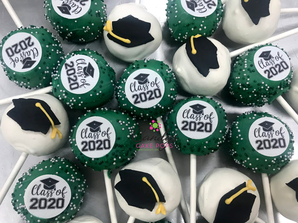 Graduation 2021 Cake Pops - Custom School Colors | Candy's Cake Pops