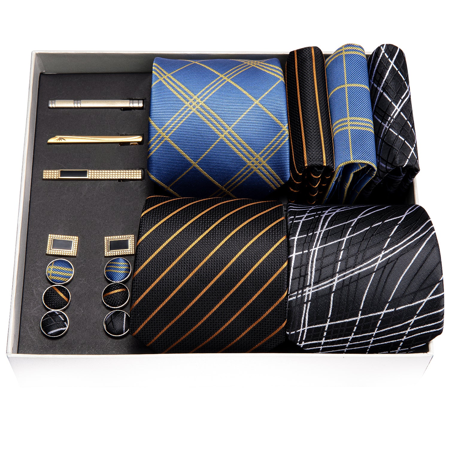 Fancy Necktie Pocket Square Set, Packaging Type: Box