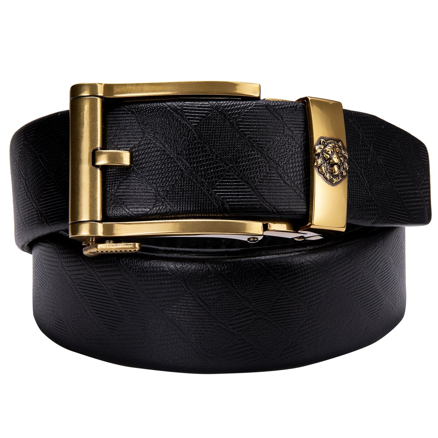 New Gold Watch Design Genuine Leather Belt