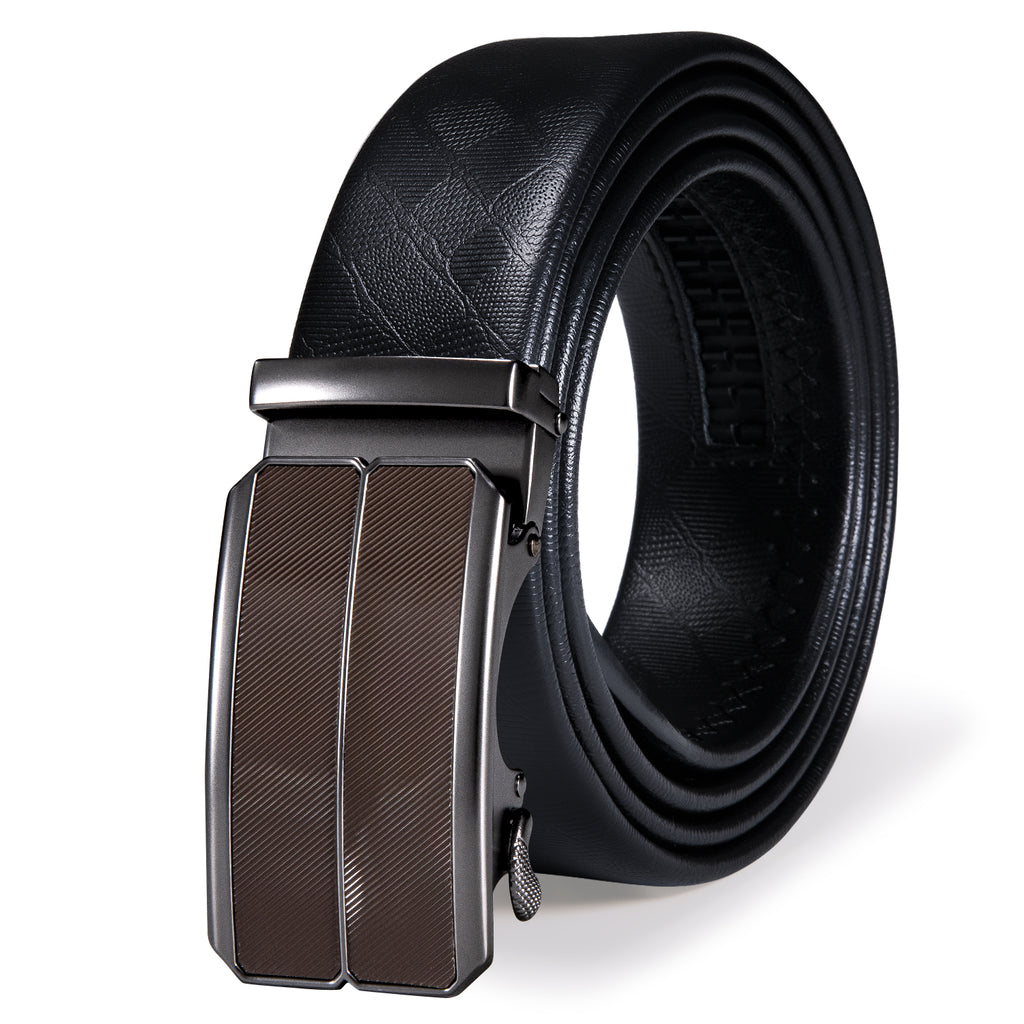New Brown Rectangle Metal Buckle Genuine Leather Belt 43 inch to 63 in ...