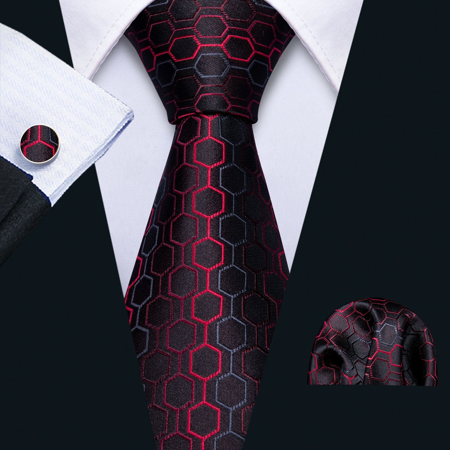 red silk tie