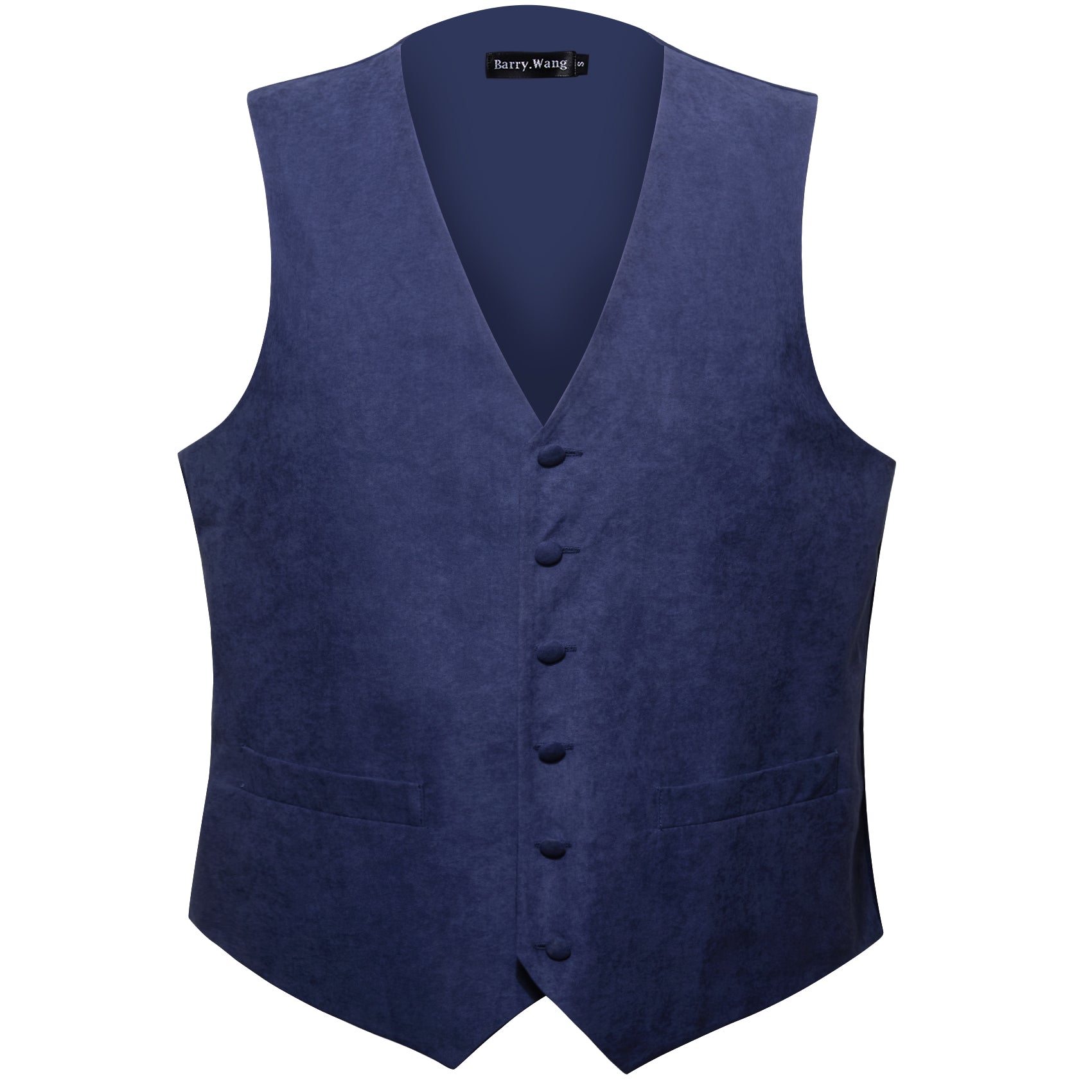 Men's Orange Solid Silk Waistcoat Vest for Business